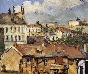 Paul Cezanne rooftop oil painting on canvas